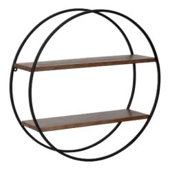 24" Diameter Sequoia Wood And Metal Round Wall Shelf - Kate & Laurel All Things Decor -Cheap Home Shop GUEST a3fb1e05 6807 4381 baff 5fe72a0f94e9