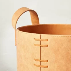 Faux Leather Storage Bin Camel Brown - Hearth & Hand™ With Magnolia -Cheap Home Shop GUEST a690a4f2 fdff 45a8 bfee d68985dd8506