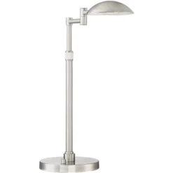 Possini Euro Design Eliptik Modern Desk Table Lamp 24 1/2" High Satin Nickel LED Swing Arm Adjustable Height For Bedroom Living Room Nightstand Office -Cheap Home Shop GUEST aa0f4a29 bec0 4111 8c72 01b67ee54c62