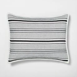 Textured Stripe Pillow Sham Dark Gray/Cream - Hearth & Hand With Magnolia 8 Textured Stripe Pillow Sham Dark Gray/Cream - Hearth & Hand With Magnolia -Cheap Home Shop GUEST b0608181 3b6d 4688 8af4 76eb9e213a88