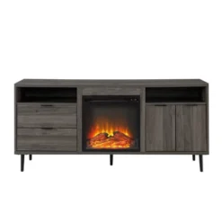 Ronan Modern Storage With Electric Fireplace TV Stand For TVs Up To 65" - Saracina Home -Cheap Home Shop GUEST b706d540 dab6 4171 93de 408c264fa232