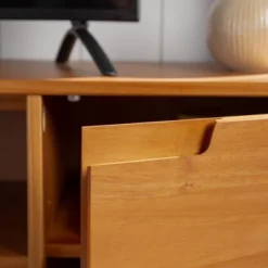 Solid Wood Mid-Century Modern TV Stand For TVs Up To 80" - Saracina Home -Cheap Home Shop GUEST b78e54f7 947a 4b3c 9e8b b3b9f13c7373