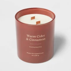 20oz Glass Woodwick Warm Cider & Cinnamon Candle - Threshold™ -Cheap Home Shop GUEST b7dc905f 063c 41e1 a717 5c6e568b7ff6