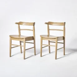 2pk Kaysville Curved Back Wood Dining Chair - Threshold™ Designed With Studio McGee -Cheap Home Shop GUEST b8859535 25d6 44f9 9ed4 882e7bed9037