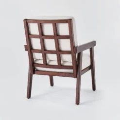 Grantsville Wood Frame Accent Chair With Grid Back - Threshold™ Designed With Studio McGee -Cheap Home Shop GUEST c413361e a903 45e3 9f19 7ac166bd22f3