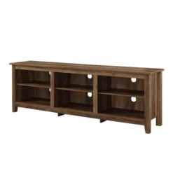 Transitional 6 Cubby Wood Open Storage Wood TV Stand For TVs Up To 80"- Saracina Home -Cheap Home Shop GUEST c721382d 63e9 44f2 b465 86684712d38c