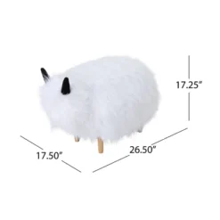 Levi Furry Yak Ottoman - Christopher Knight Home -Cheap Home Shop GUEST cff58445 f91a 4324 a773 dc3d611540a2