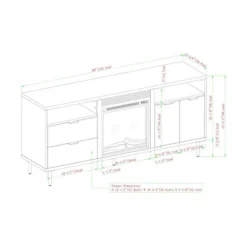 Ronan Modern Storage With Electric Fireplace TV Stand For TVs Up To 65" - Saracina Home -Cheap Home Shop GUEST d88f95c5 b2a0 4d08 8b46 da4db4bc3efd