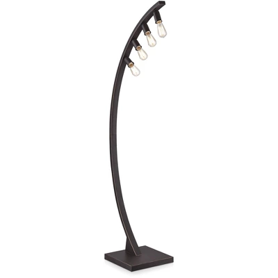 Franklin Iron Works Arcos Industrial Arc Floor Lamp 71" Tall Bronze Brown Metal Dimmable LED Decor For Living Room Reading Bedroom Office House Home 5 Franklin Iron Works Arcos Industrial Arc Floor Lamp 71" Tall Bronze Brown Metal Dimmable LED Decor For Living Room Reading Bedroom Office House Home - Image 5