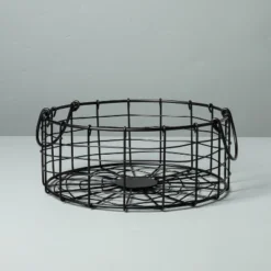 Round Wire Storage Basket With Handles Black - Hearth & Hand™ With Magnolia -Cheap Home Shop GUEST db906be6 c2aa 4ee5 bb74 a0cff421c0e0