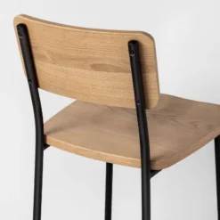 Wood & Steel Bar Stool - Natural/Black - Hearth & Hand™ With Magnolia -Cheap Home Shop GUEST dd89e9f1 7a47 4584 b4ec a8a659027411