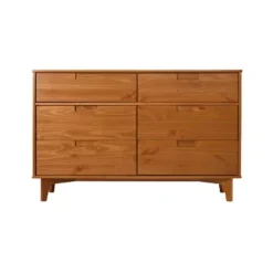 Mid-Century Modern Groove Wood 6 Drawer Dresser - Saracina Home -Cheap Home Shop GUEST df73fcb6 1e74 4709 ae75 c24412f90be1
