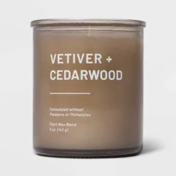 Glass Jar Vetiver And Cedarwood Candle Brown - Threshold™ -Cheap Home Shop GUEST dfa4fefe 0ef4 4373 802b 4787eff784da