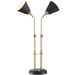 Possini Euro Design Sentry Modern Mid Century Desk Lamp 23" High Black Brass With USB Charging Port LED Adjustable Cone Shade For Bedroom Living Room 15 Possini Euro Design Sentry Modern Mid Century Desk Lamp 23" High Black Brass With USB Charging Port LED Adjustable Cone Shade For Bedroom Living Room -Cheap Home Shop GUEST e240447e 5fa7 45ac adb1 c441648f3303