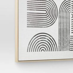 45" X 55" Line Art I Framed Kraft Wall Canvas - Threshold™ -Cheap Home Shop GUEST e4499747 11ac 48ec bdf9 19d39f85fafe