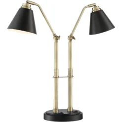 Possini Euro Design Sentry Modern Mid Century Desk Lamp 23" High Black Brass With USB Charging Port LED Adjustable Cone Shade For Bedroom Living Room 13 Possini Euro Design Sentry Modern Mid Century Desk Lamp 23" High Black Brass With USB Charging Port LED Adjustable Cone Shade For Bedroom Living Room -Cheap Home Shop GUEST e91d5c36 9c3b 4fda 8e73 e5a8e478b0f2