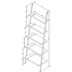 72" Loring 5 Shelf Leaning Bookshelf - Threshold™ -Cheap Home Shop GUEST f0a703db 6249 4024 8139 6e1bf2368058