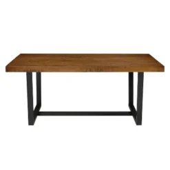 72" Modern Farmhouse Solid Wood Distressed Plank Top Dining Table - Saracina Home -Cheap Home Shop GUEST f3b45370 7ce8 40ee bb88 d712021abaa9