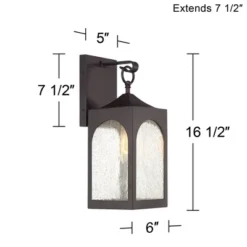 Possini Euro Design Tyne Modern Outdoor Wall Light Fixture Bronze 16 1/2" Seedy Glass For Post Exterior Barn Deck House Porch Yard Posts Patio Home -Cheap Home Shop GUEST f6946aff 7a43 4982 85c7 71bb496104e5