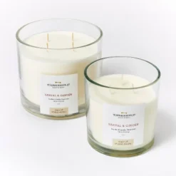 Clear Glass Santal & Ginger Candle White - Threshold™ Designed With Studio McGee -Cheap Home Shop GUEST f8468f42 e11b 4265 be90 0b4528f7c8a3