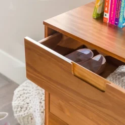 Mid-Century Modern Groove Wood 6 Drawer Dresser - Saracina Home -Cheap Home Shop GUEST fcb730ab 9952 4f83 9614 24322242cf6c