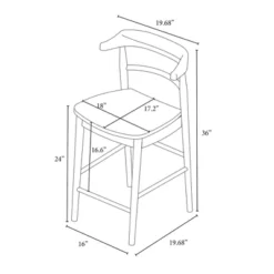 Kaysville Curved Back Wood Counter Height Barstool - Threshold™ Designed With Studio McGee -Cheap Home Shop GUEST fd10f3f7 c840 492c 99c3 22fe1ea36f2d