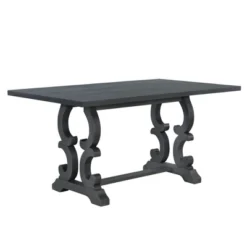 6 PCS Retro Dining Set With Unique-designed Table And Upholstered Chair-ModernLuxe 17 6 PCS Retro Dining Set With Unique-designed Table And Upholstered Chair-ModernLuxe -Cheap Home Shop GUEST fe9eaee8 b05d 44ca b5ff b3dd9c5c3608